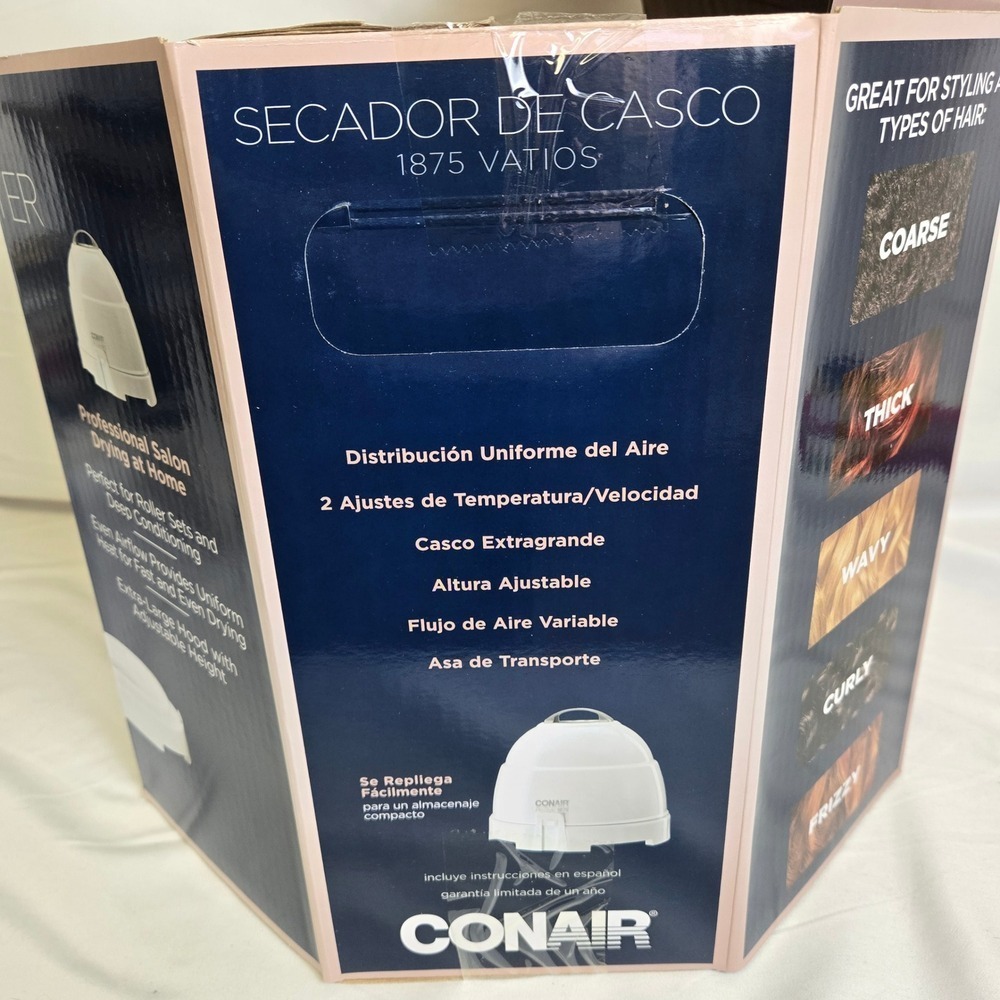 Conair Pro Style Bonnet Dryer, Model HH320RNX, Collapsible, 1875 W, New Open Box - Picture 11 of 15